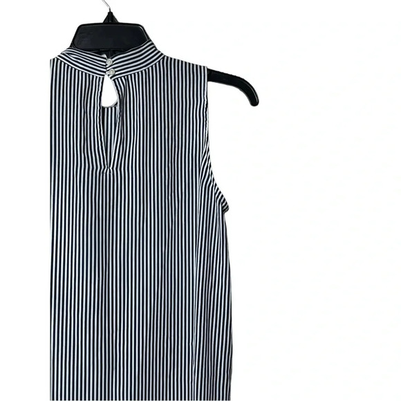 1752. LOFT OUTLET STRIPED SLEEVELESS TOP SIZE XSMALL MOCK NECK WITH BOW KEYHOLE‎ - Picture 8 of 10